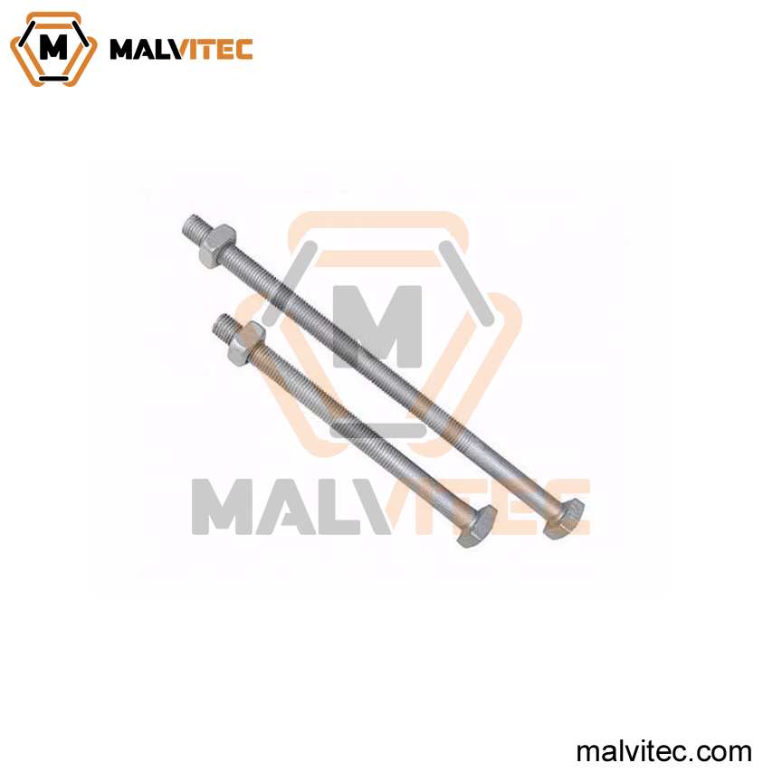 PERNO MAQUINADO F.G DE 5/8 X 10´´ C/TUERCA Y CONTRATUERCA