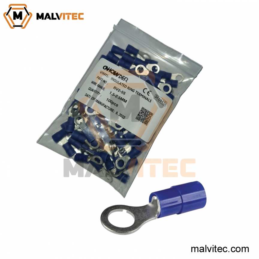 TERMINAL  A COMPRECION OJAL AZUL 2.5MM2