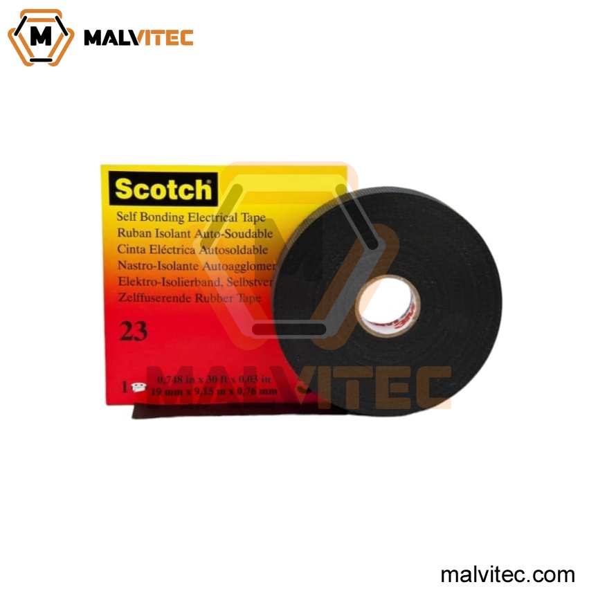 CINTA ELÉCTRICA AISLANTE DE GOMA 23, CON LINER, NEGRA, 19 MM X 9.14 M (VULCANIZANTE)