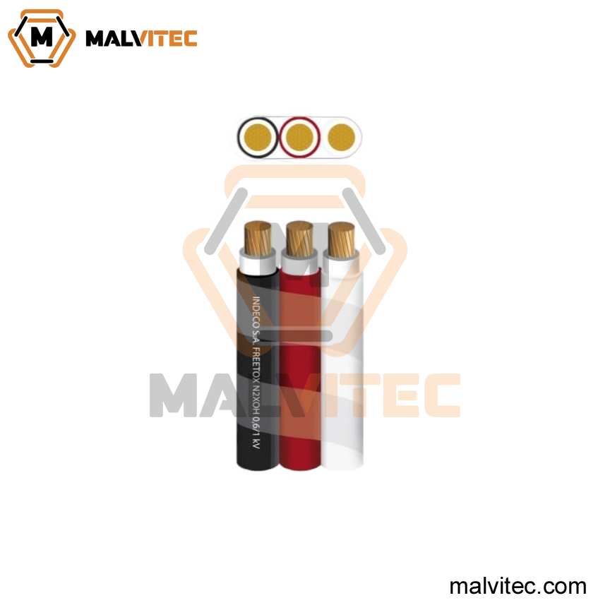 CABLE N2XOH TRIPLE 3-1X6MM2 1KV LIBRE DE HALÓGENO, CLASE 2