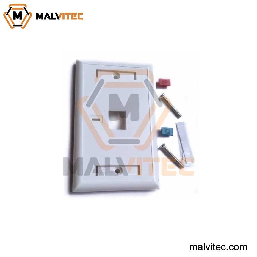 FACE PLATE ICONEBLE DE 2PUERTOS BLANCO/MARFIL