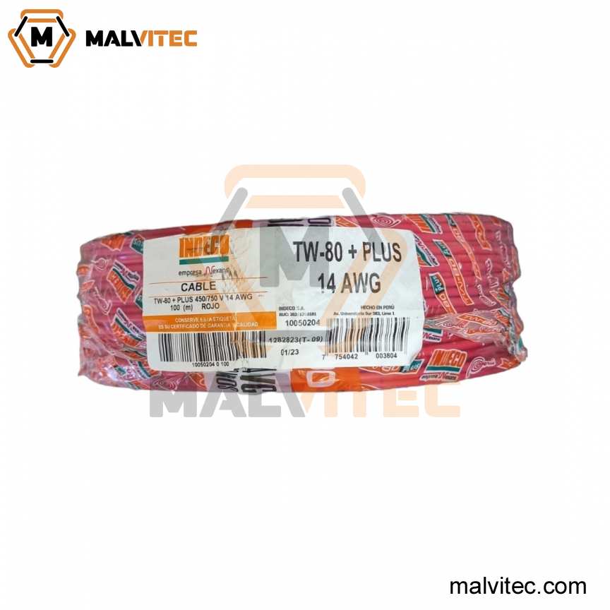 CABLE THW-90 +PLUS 450/750 V 14 AWG