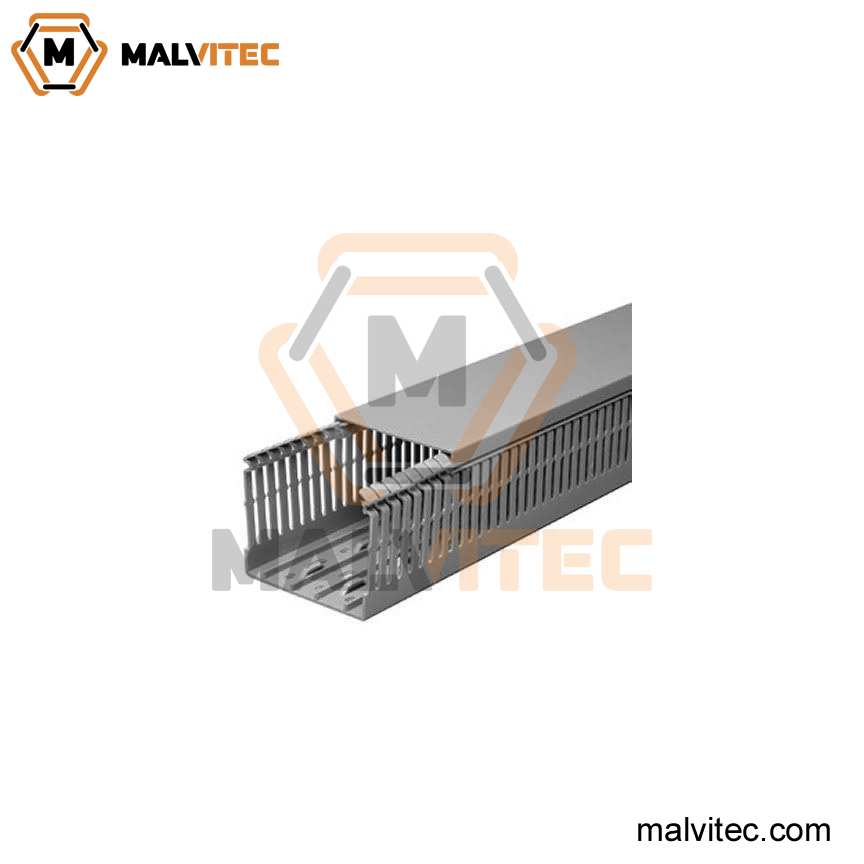 CANALETA RANURADA GRIS 100X100X 2MTS